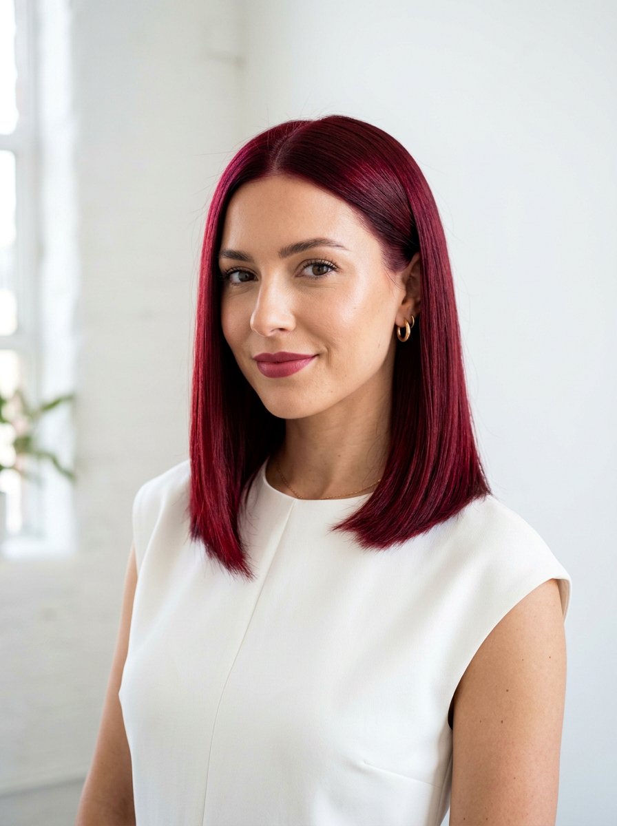 Ruby Red Lob Hair Color - 20 red lob hair color ideas - 20 red lob hair color ideas