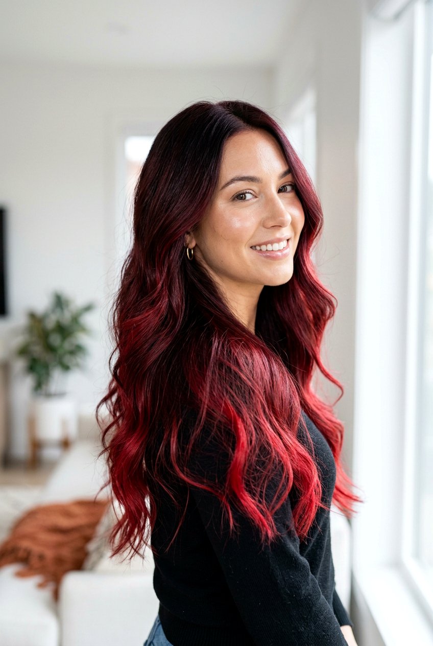 Ruby Red Ombre Hair - 20 ruby red hair color - 20 ruby red hair color