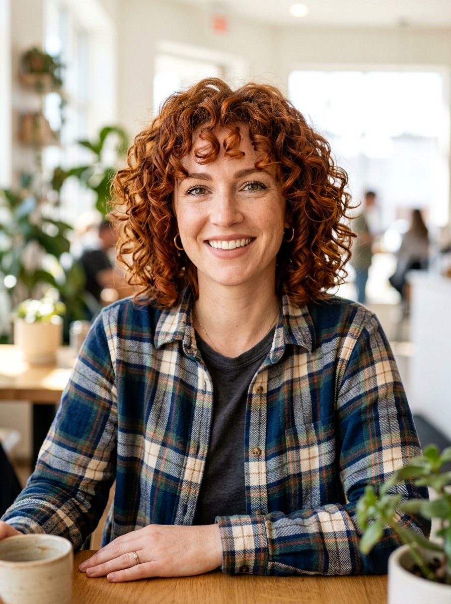 Rust Red Curly Bob - 20 red curly bob color ideas - 20 red curly bob color ideas