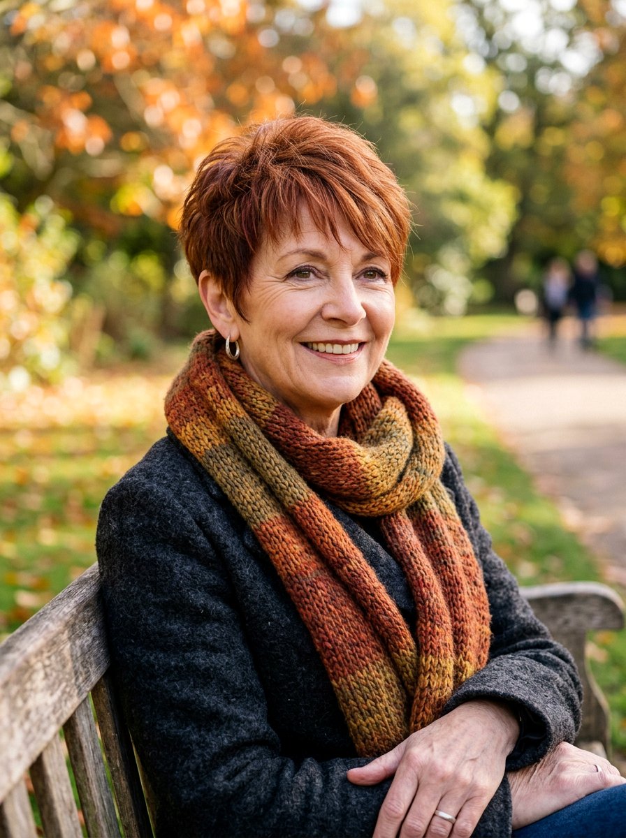 Rust Red Short Haircut - 20 red refresh for older women - 20 red refresh for older women