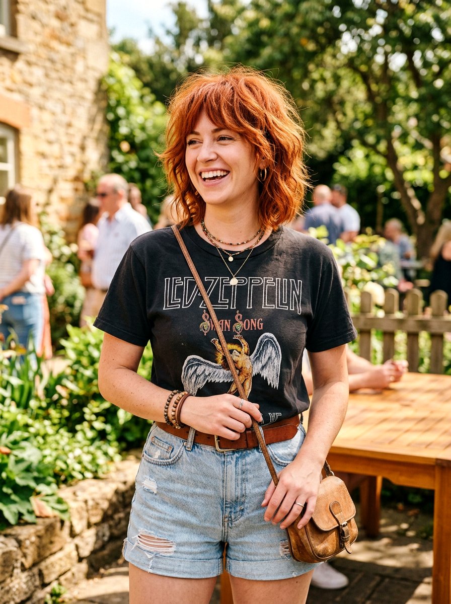 Rustic Red Shaggy Bob - 20 red bob hair color ideas - 20 red bob hair color ideas