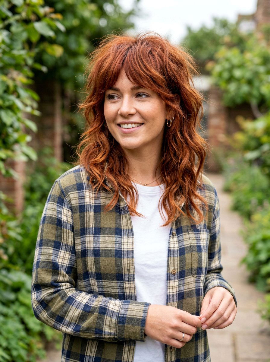 Rusty Red Shag - 20 red shag hair color ideas - 20 red shag hair color ideas