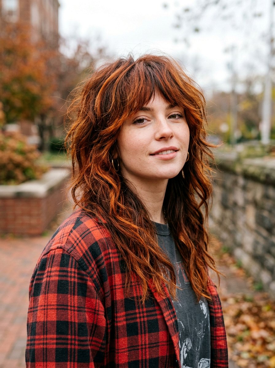 Rusty Red Wolf Cut - 20 red wolf cut color ideas - 20 red wolf cut color ideas