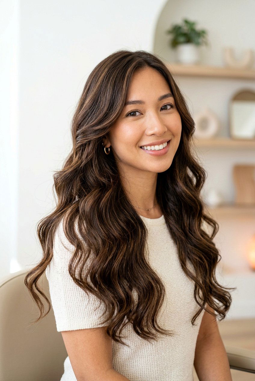 S Curl Perm Long Hair - 20 korean perm hairstyles - 20 korean perm hairstyles