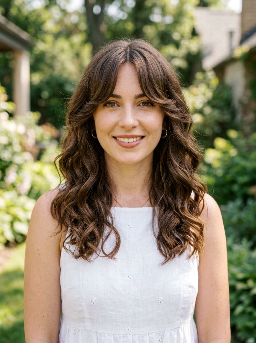 S Curl Perm With Curtain Bangs - 20 s curl perm hairstyle - 20 s curl perm hairstyle