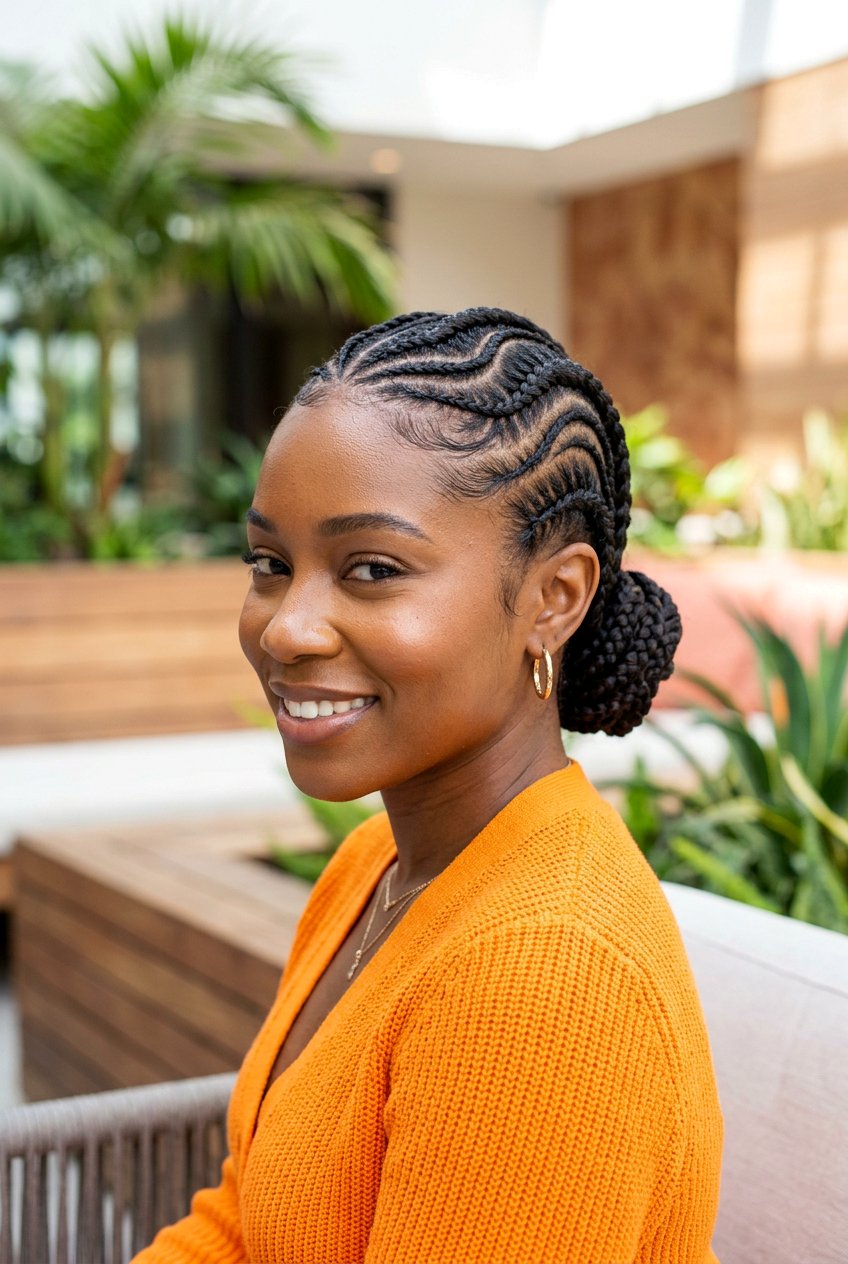 S shape cornrows - 20 creative cornrow parting styles - 20 creative cornrow parting styles