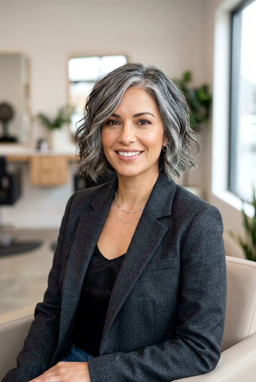 Salt And Pepper Babylights - 20 natural gray transition with babylights - 20 natural gray transition with babylights