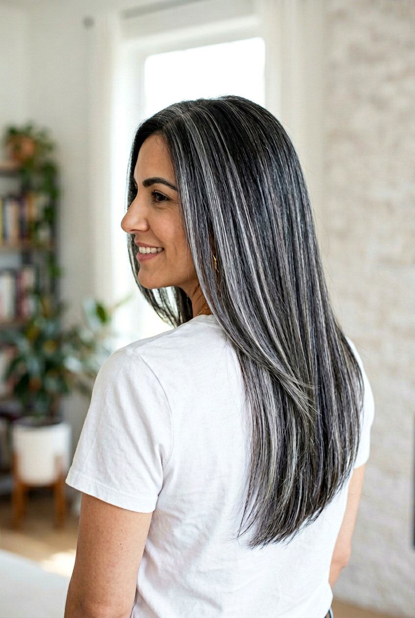 Salt And Pepper Balayage On Straight Hair - 20 salt and pepper balayage - 20 salt and pepper balayage