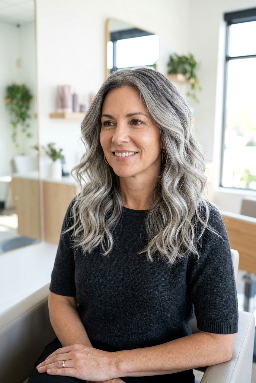 Salt And Pepper Balayage With Shadow Root - 20 salt and pepper balayage - 20 salt and pepper balayage