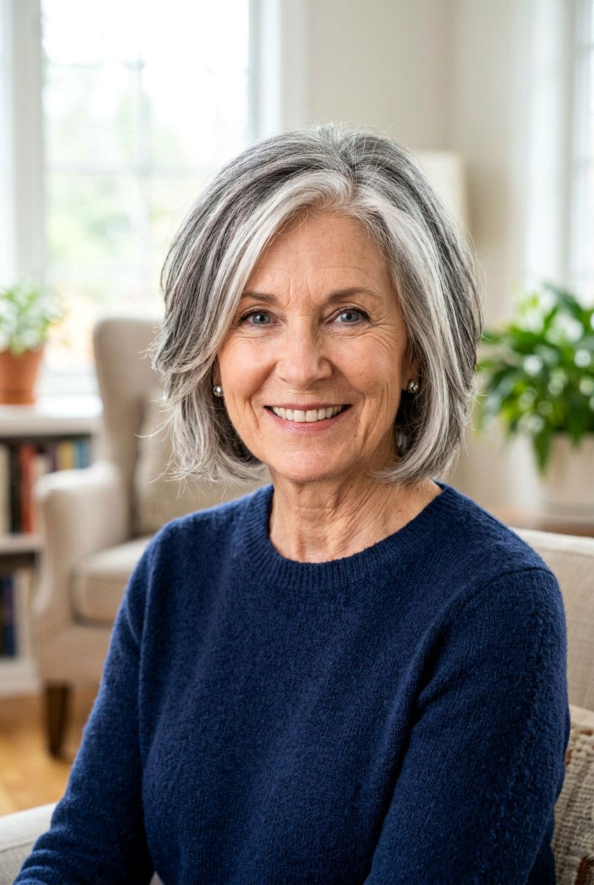 Salt And Pepper Bob Haircut - 20 classy bob haircuts for older women - 20 classy bob haircuts for older women