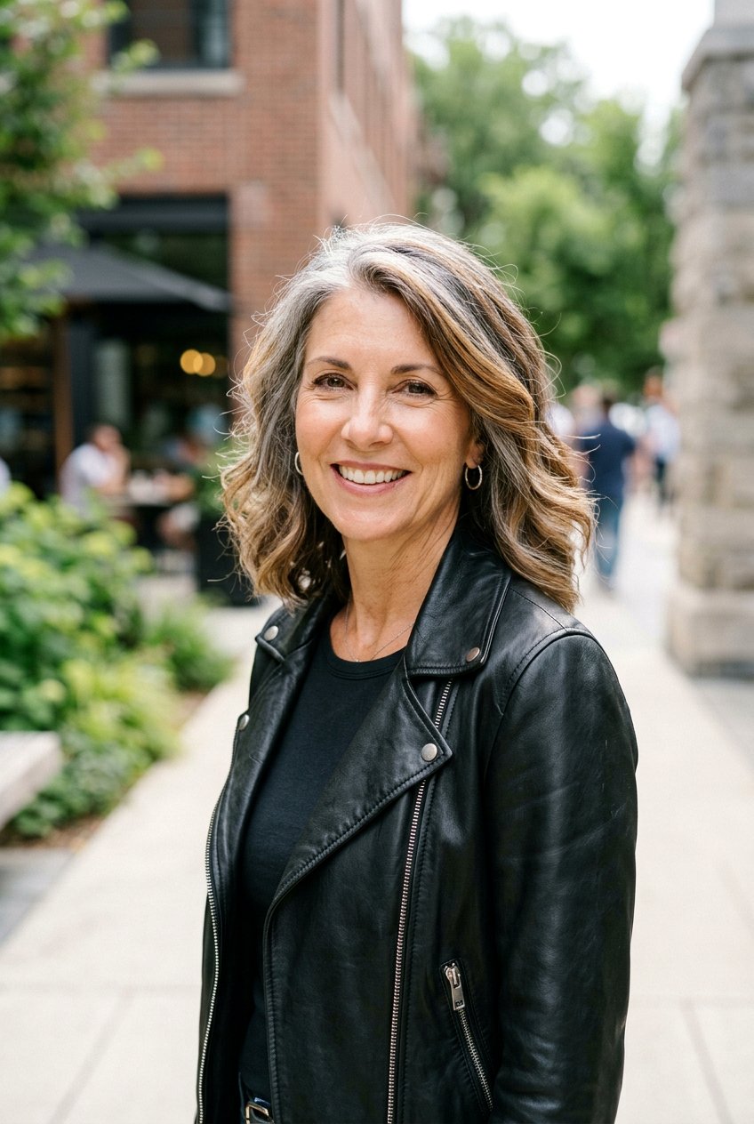 Salt And Pepper Caramel Mix - 20 blended caramel highlights for mature women - 20 blended caramel highlights for mature women