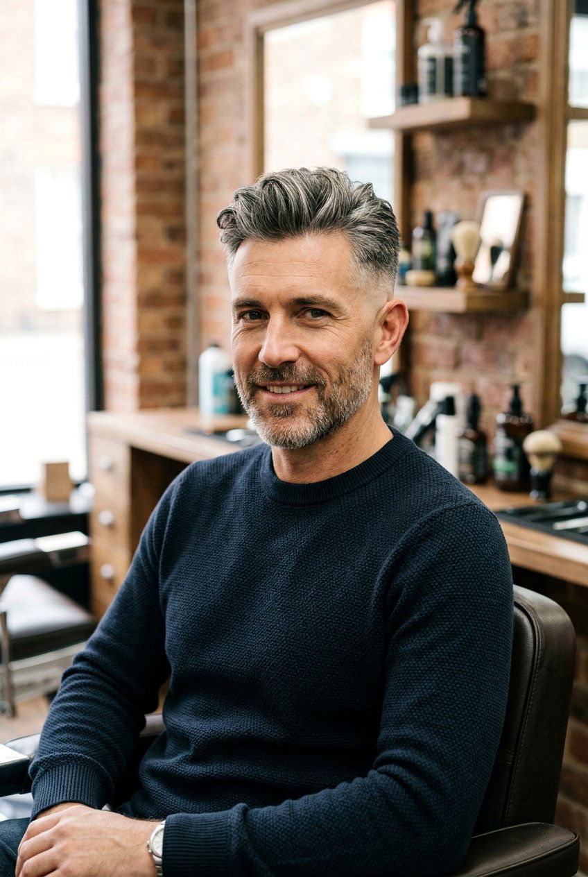 Salt And Pepper Fade Haircut - 20 men haircut ideas for gray hair - 20 men haircut ideas for gray hair