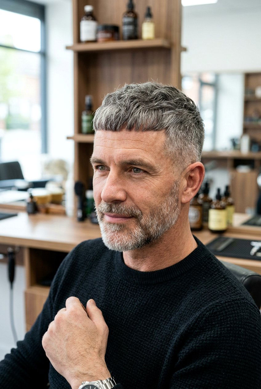 Salt And Pepper French Crop - 20 french crop haircut - 20 french crop haircut