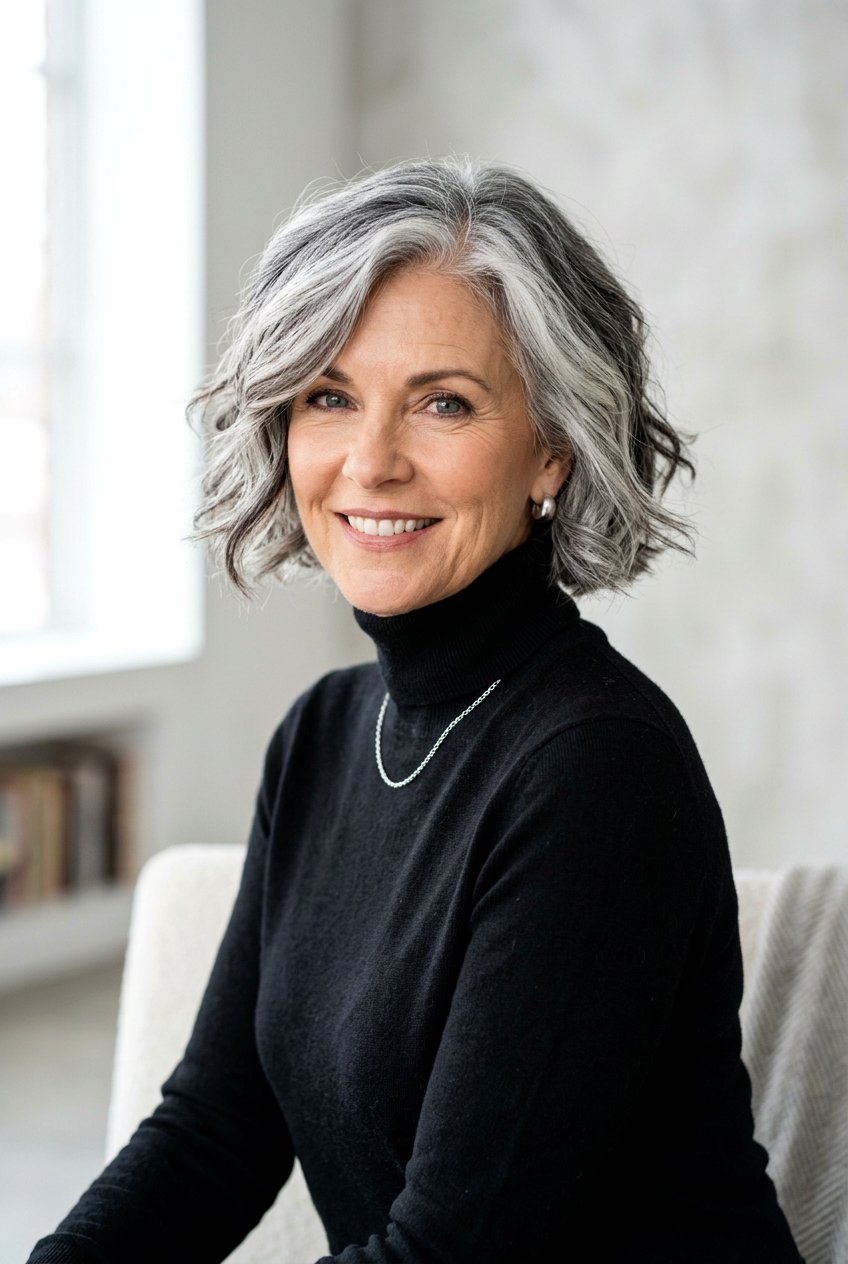 Salt And Pepper Hair Transition - 20 elegant gray blend hair color - 20 elegant gray blend hair color