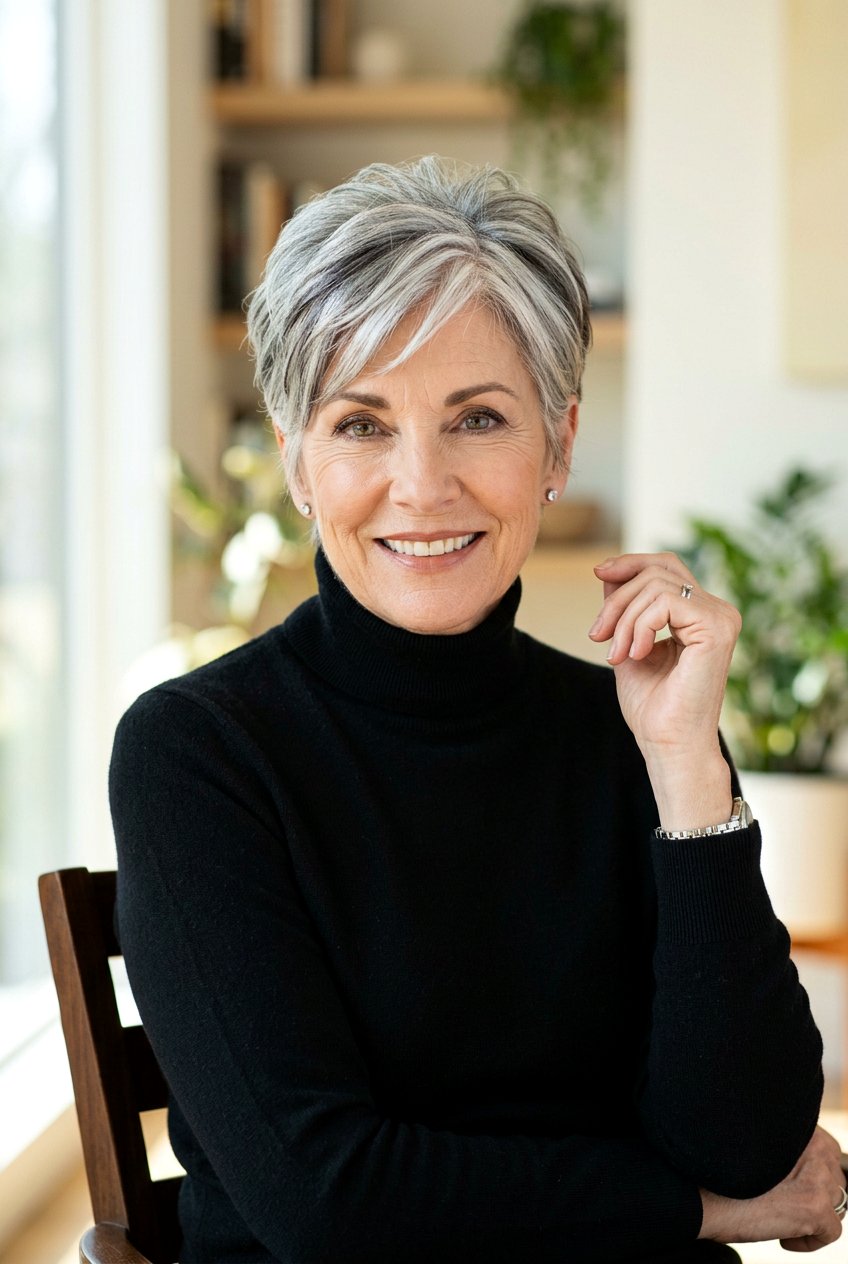 Salt And Pepper Lowlights - 20 gray blending highlights for women over 60 - 20 gray blending highlights for women over 60