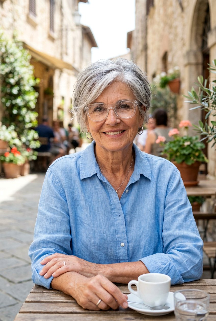 Salt And Pepper Pixie Bob - 20 classy bob for older women with glasses - 20 classy bob for older women with glasses