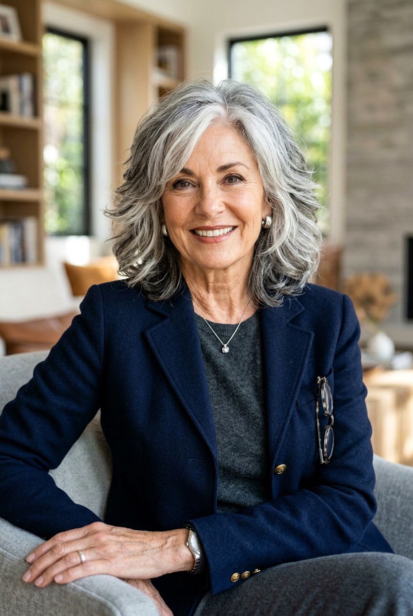 Salt And Pepper Shag - 20 shag haircut for women over 70 - 20 shag haircut for women over 70