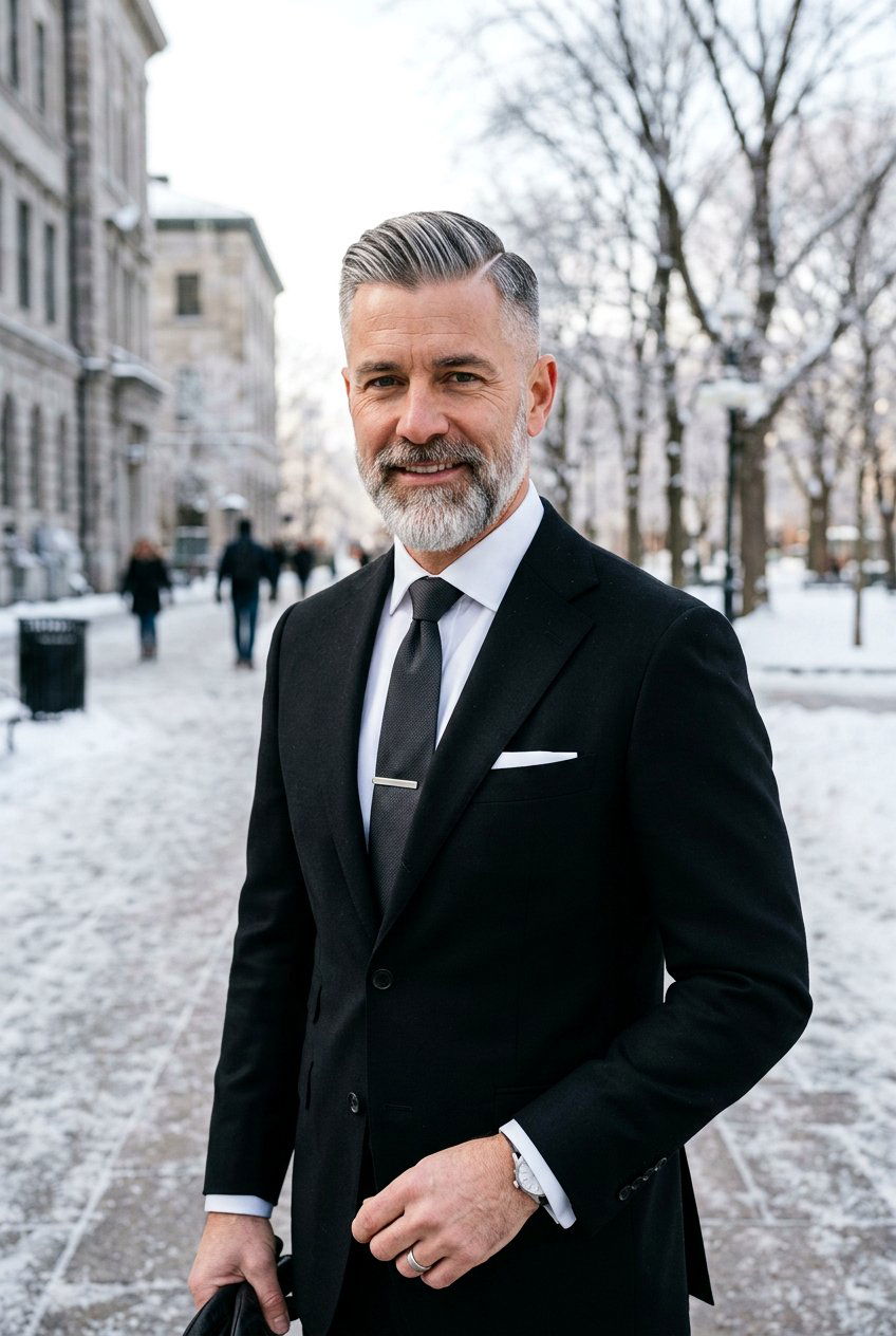 Salt And Pepper Side Part Hard Part - 20 men salt and pepper side part - 20 men salt and pepper side part