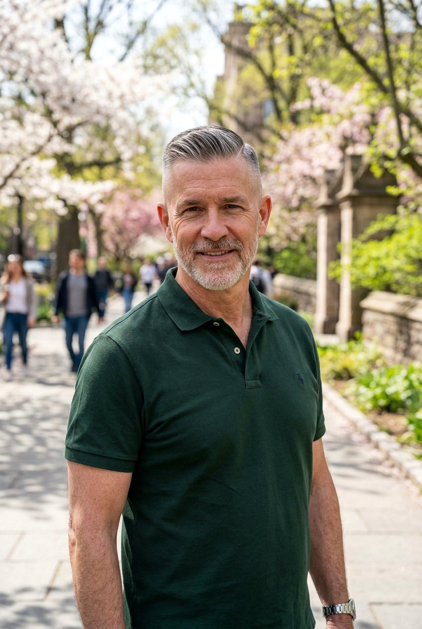 Salt And Pepper Side Part High And Tight - 20 men salt and pepper side part - 20 men salt and pepper side part