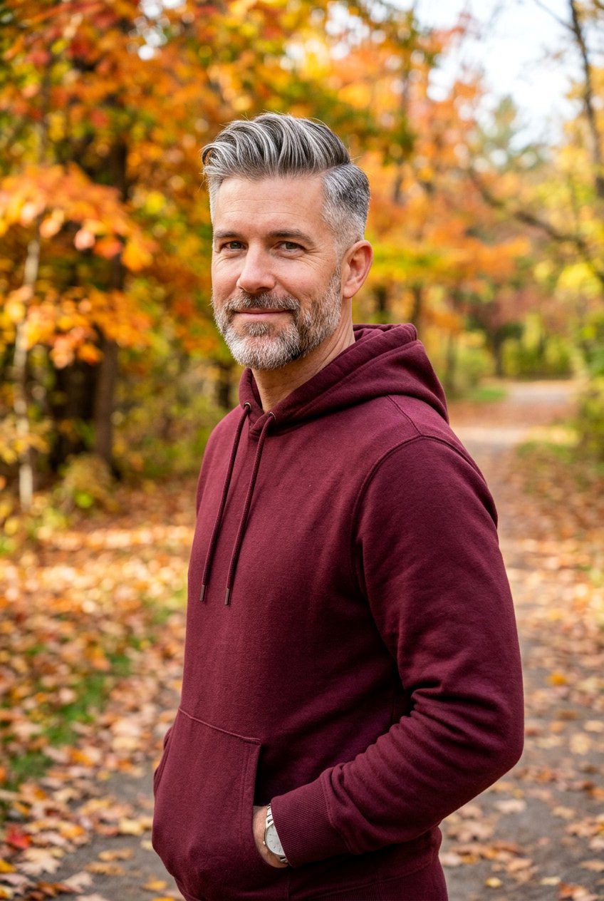 Salt And Pepper Side Part Long Top Short Sides - 20 men salt and pepper side part - 20 men salt and pepper side part