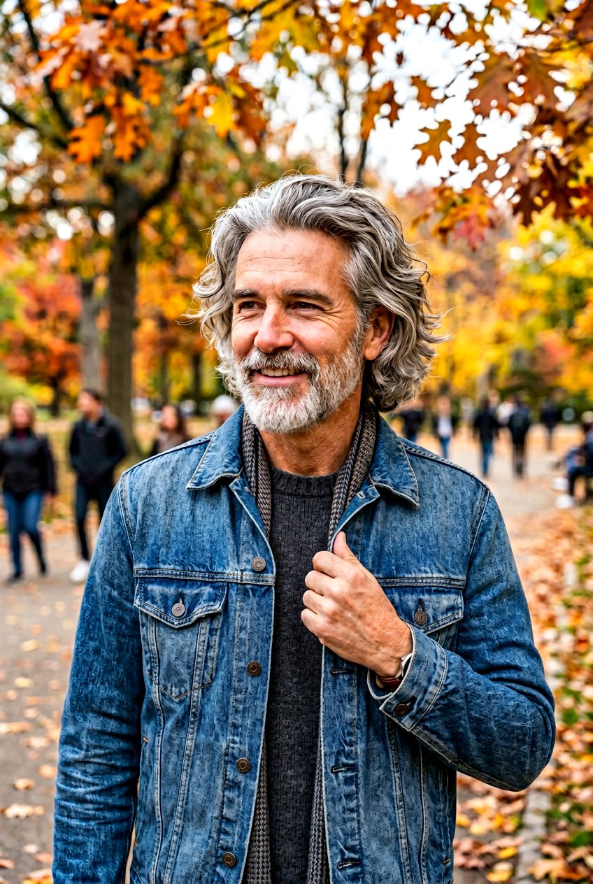 Salt And Pepper Side Part Medium Length - 20 men salt and pepper side part - 20 men salt and pepper side part