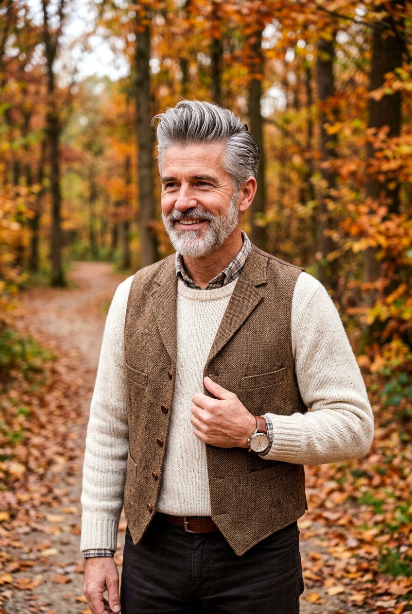 Salt And Pepper Side Part Pompadour - 20 men salt and pepper side part - 20 men salt and pepper side part