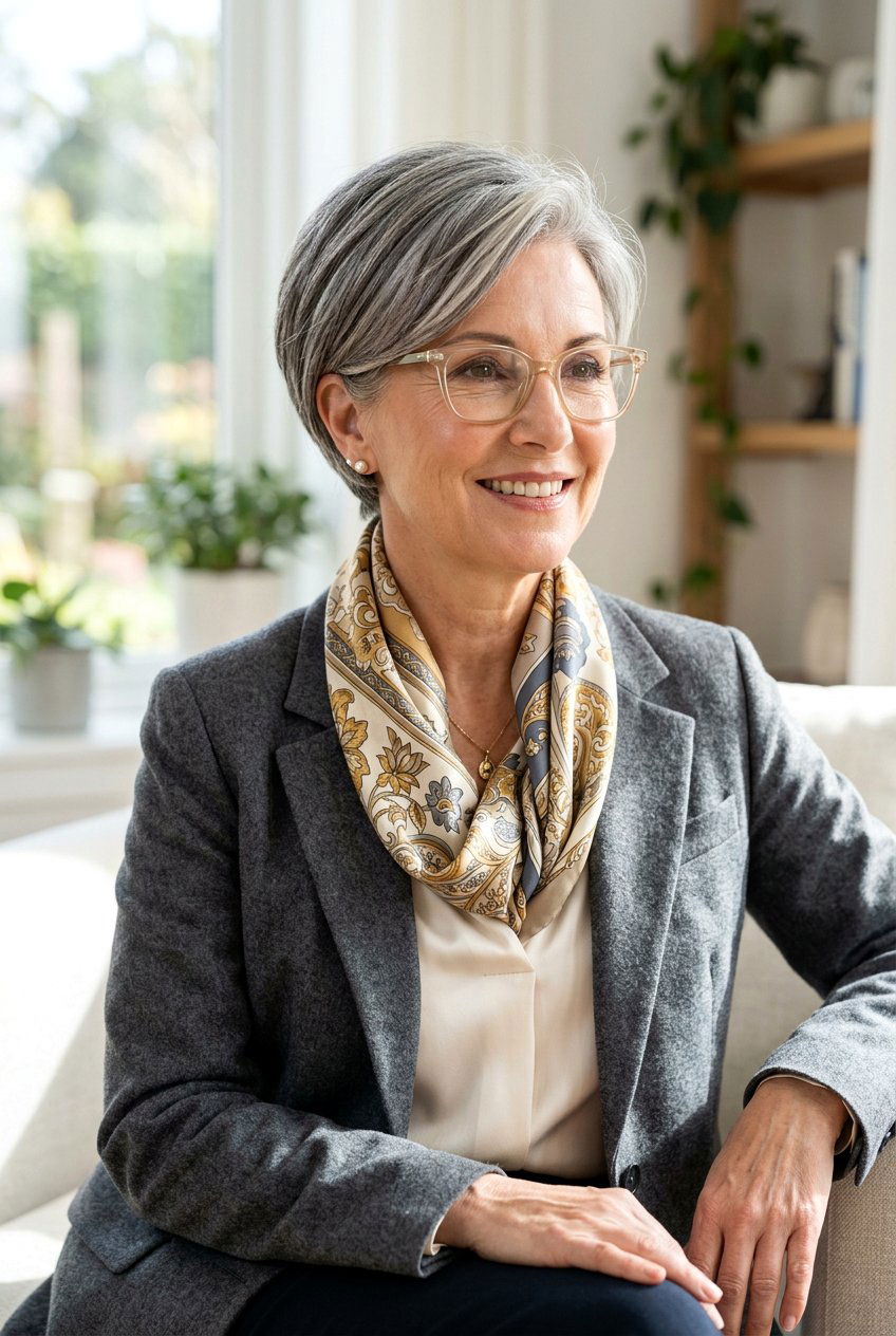 Salt and Pepper Wedge - 20 modern wedge for women with glasses - 20 modern wedge for women with glasses