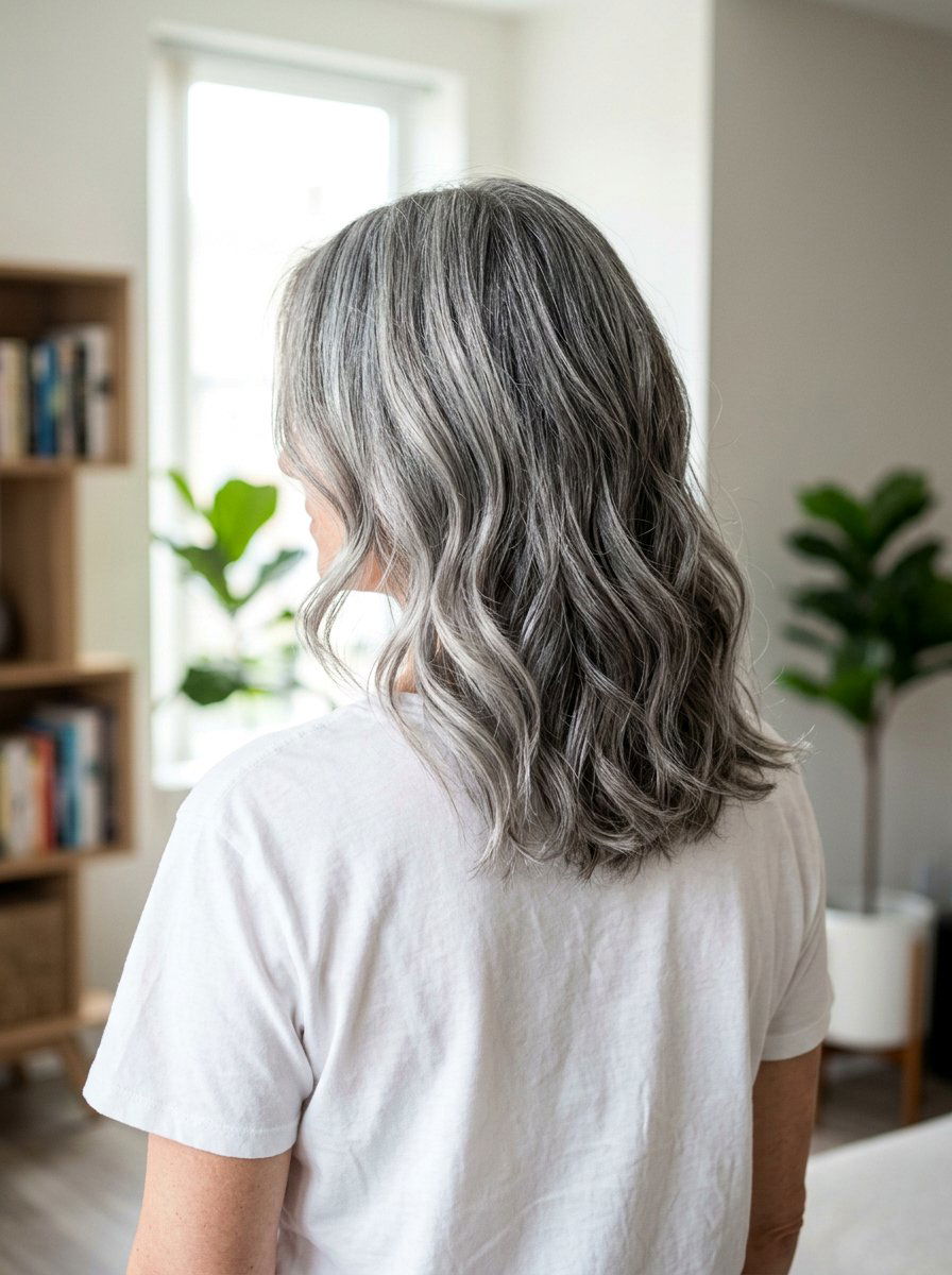 Salt and pepper balayage for medium hair - 20 salt and pepper highlight ideas - 20 salt and pepper highlight ideas