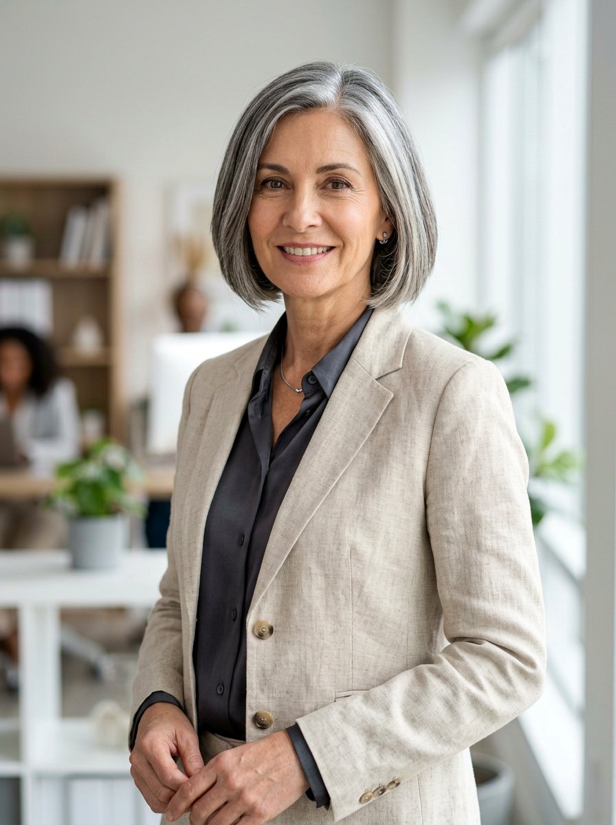 Salt and pepper classic bob - 20 salt and pepper bob haircut - 20 salt and pepper bob haircut