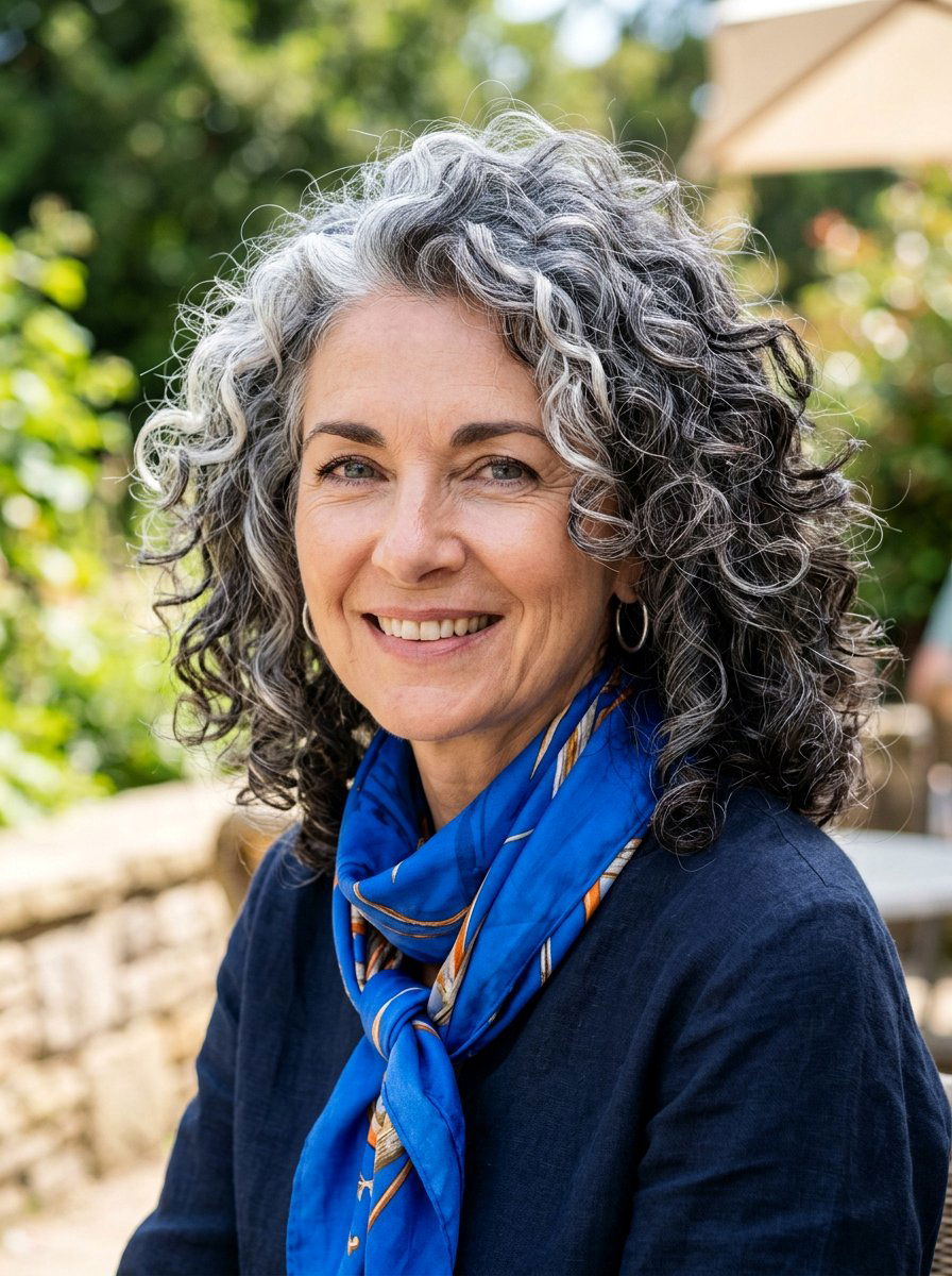 Salt and pepper curly hair with grey highlights - 20 salt and pepper highlight ideas - 20 salt and pepper highlight ideas