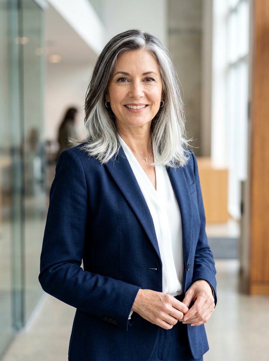 Salt and pepper hair with dark roots - 20 salt and pepper lowlights - 20 salt and pepper lowlights