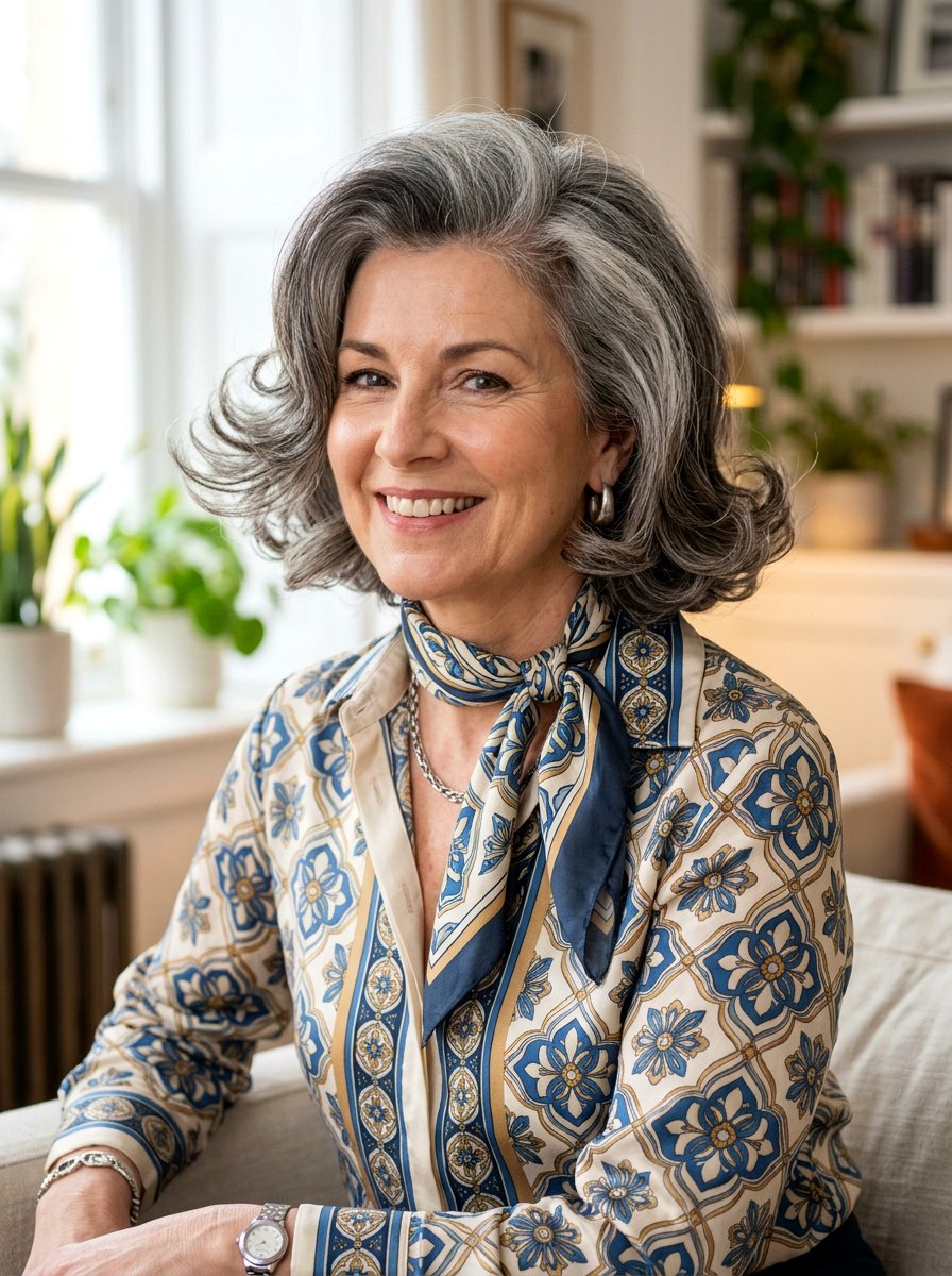 Salt and pepper retro sass bob - 20 salt and pepper bob haircut - 20 salt and pepper bob haircut