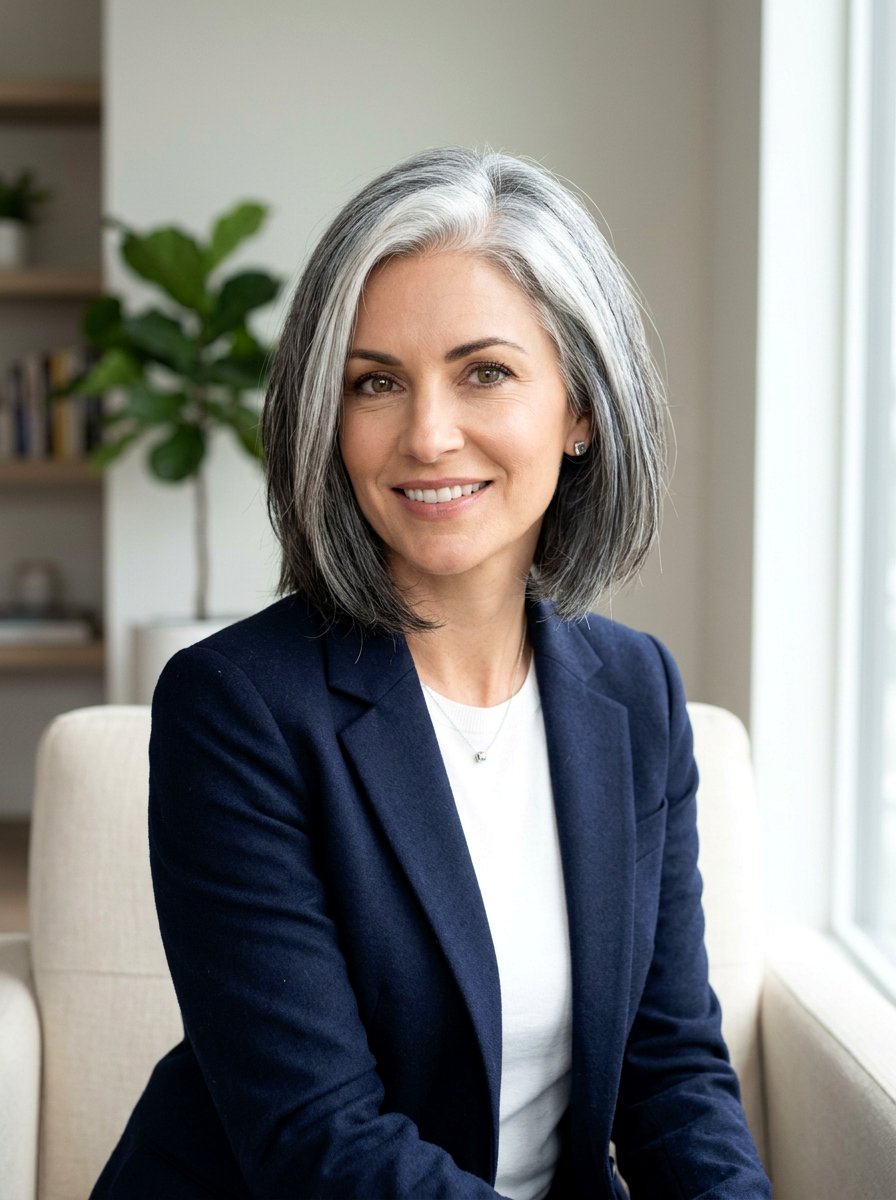 Salt and pepper reverse ombre bob - 20 salt and pepper bob haircut - 20 salt and pepper bob haircut