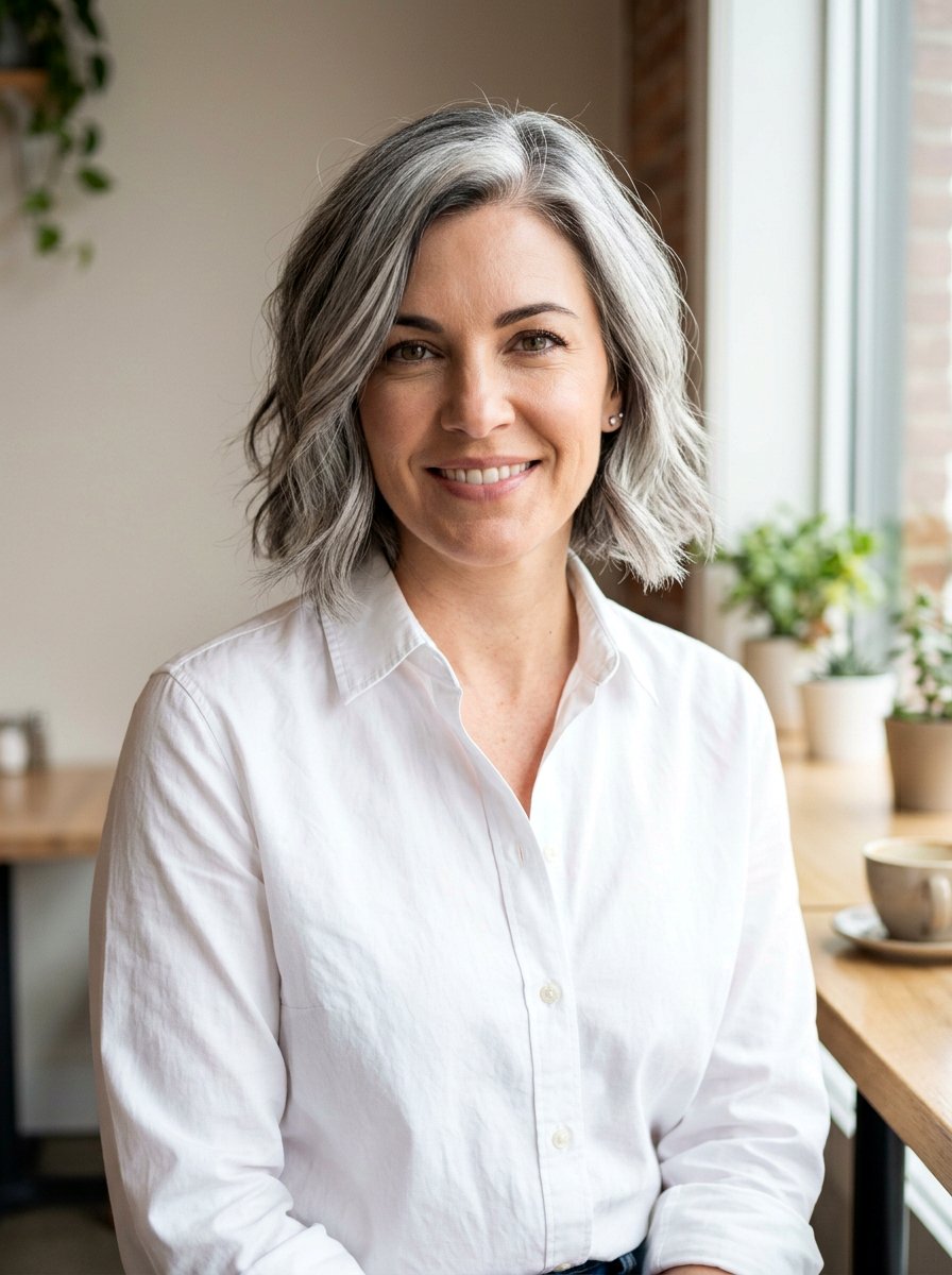 Salt and pepper shadow root bob - 20 salt and pepper bob haircut - 20 salt and pepper bob haircut