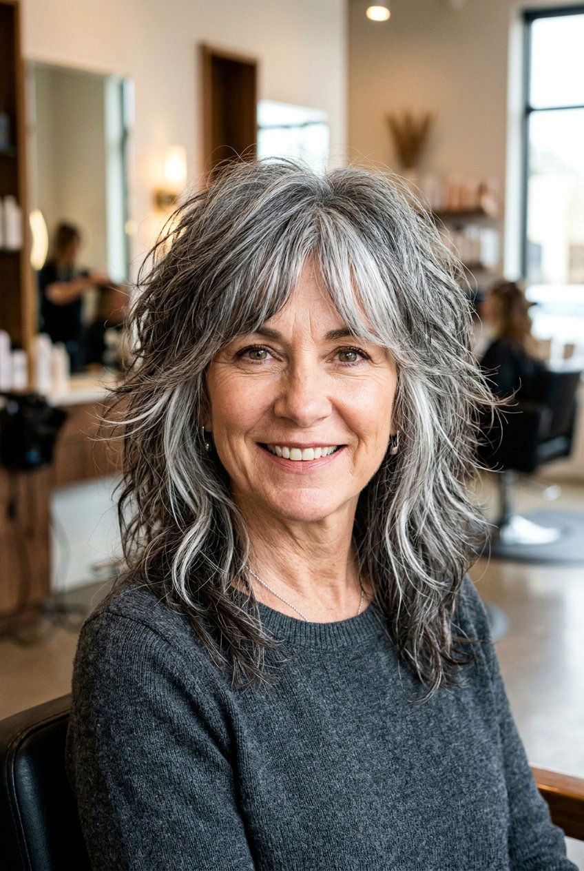 Salt and pepper shag haircut - 20 salt and pepper hair color ideas - 20 salt and pepper hair color ideas