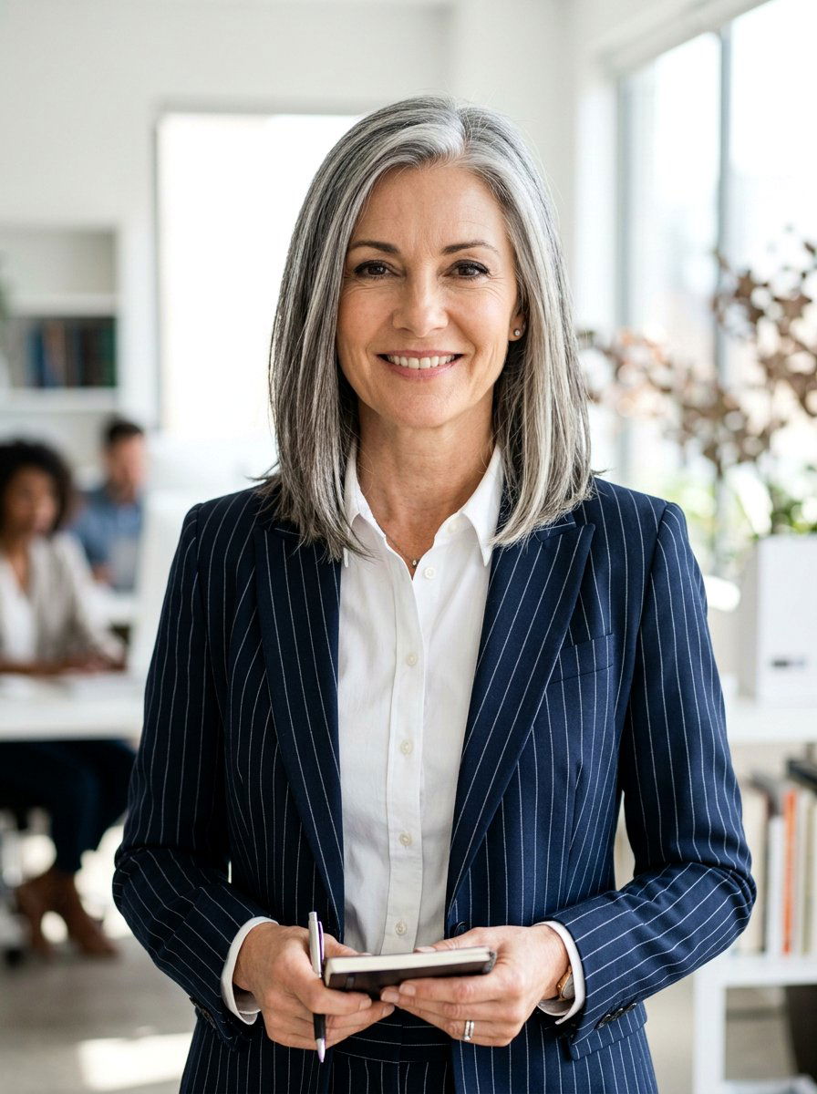 Salt and pepper skinny lob - 20 salt and pepper bob haircut - 20 salt and pepper bob haircut