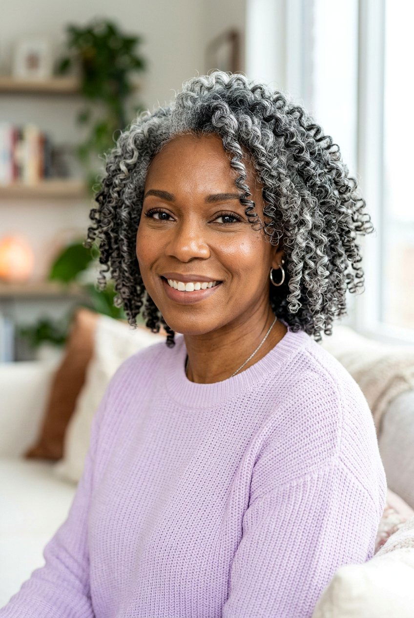 Salt and pepper twist out - 20 gray natural hairstyles for black women - 20 gray natural hairstyles for black women