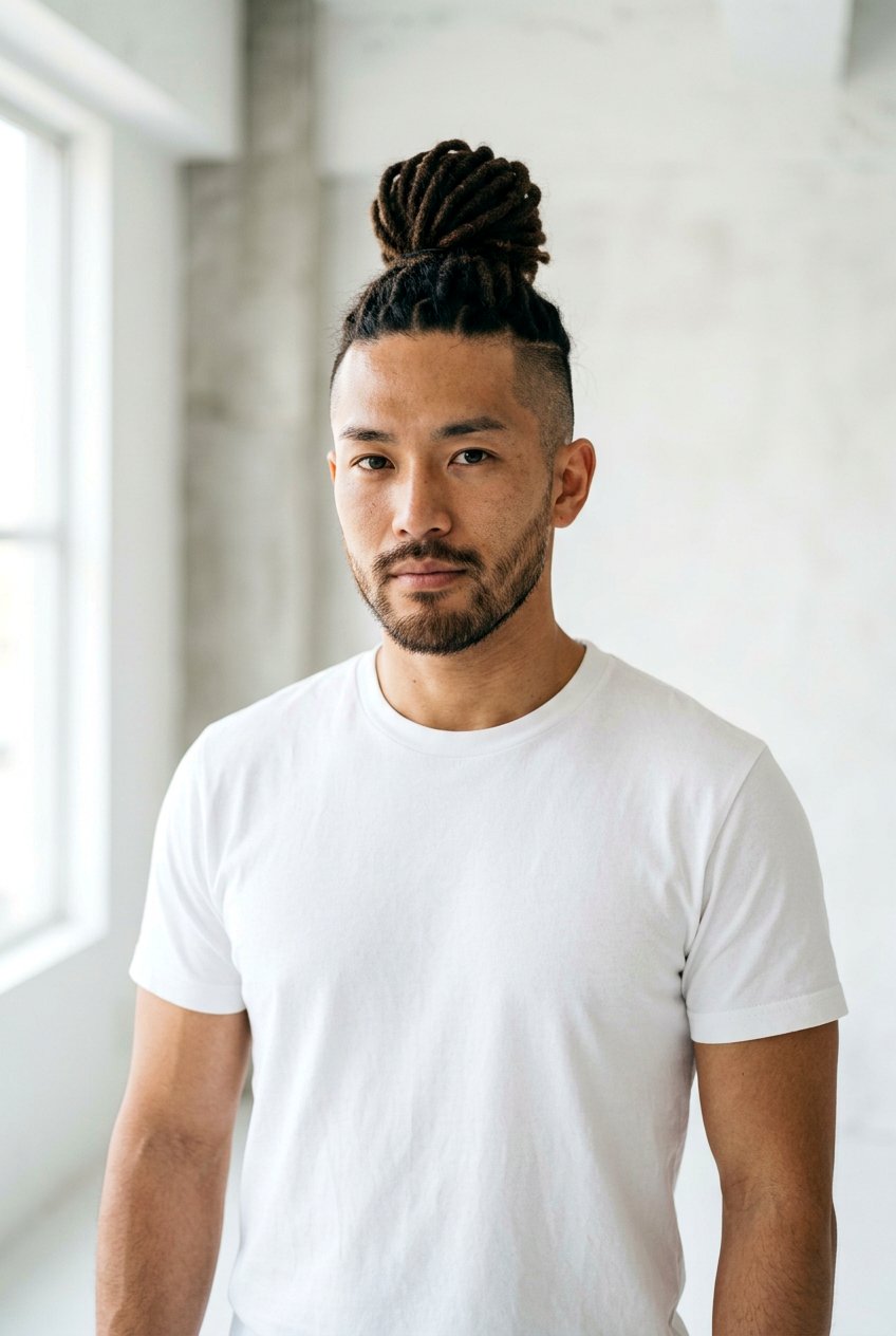 Samurai Dread Bun - 20 dread bun hairstyle men - 20 dread bun hairstyle men
