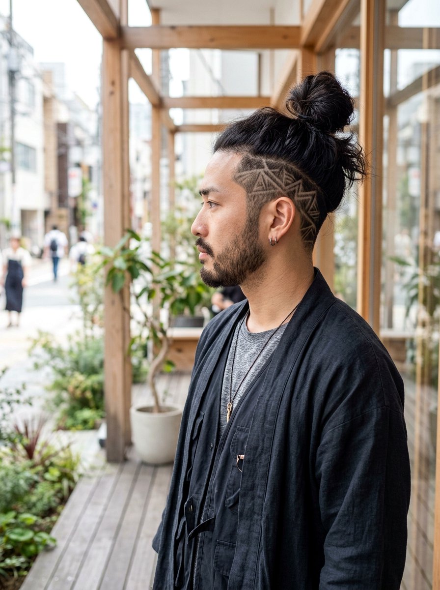 Samurai Undercut With Side Shaved Design - 20 samurai undercut haircut - 20 samurai undercut haircut