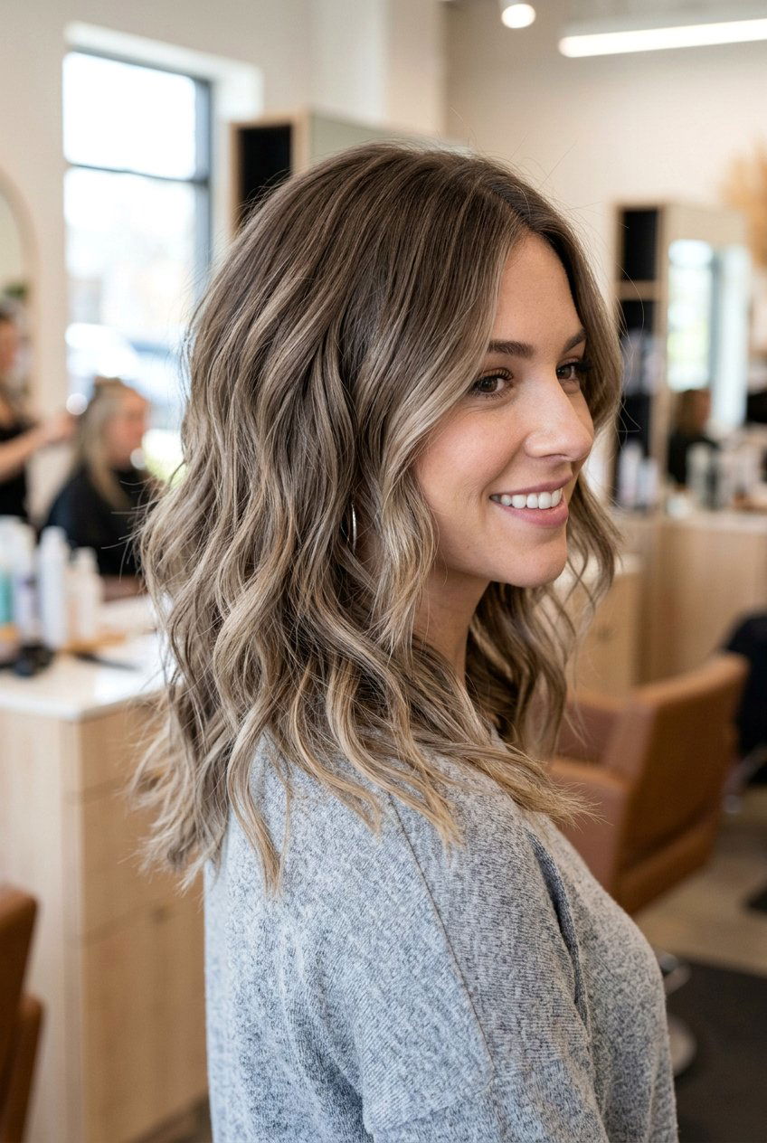 Sandy Ash Brown Balayage - 20 ash brown balayage hair - 20 ash brown balayage hair