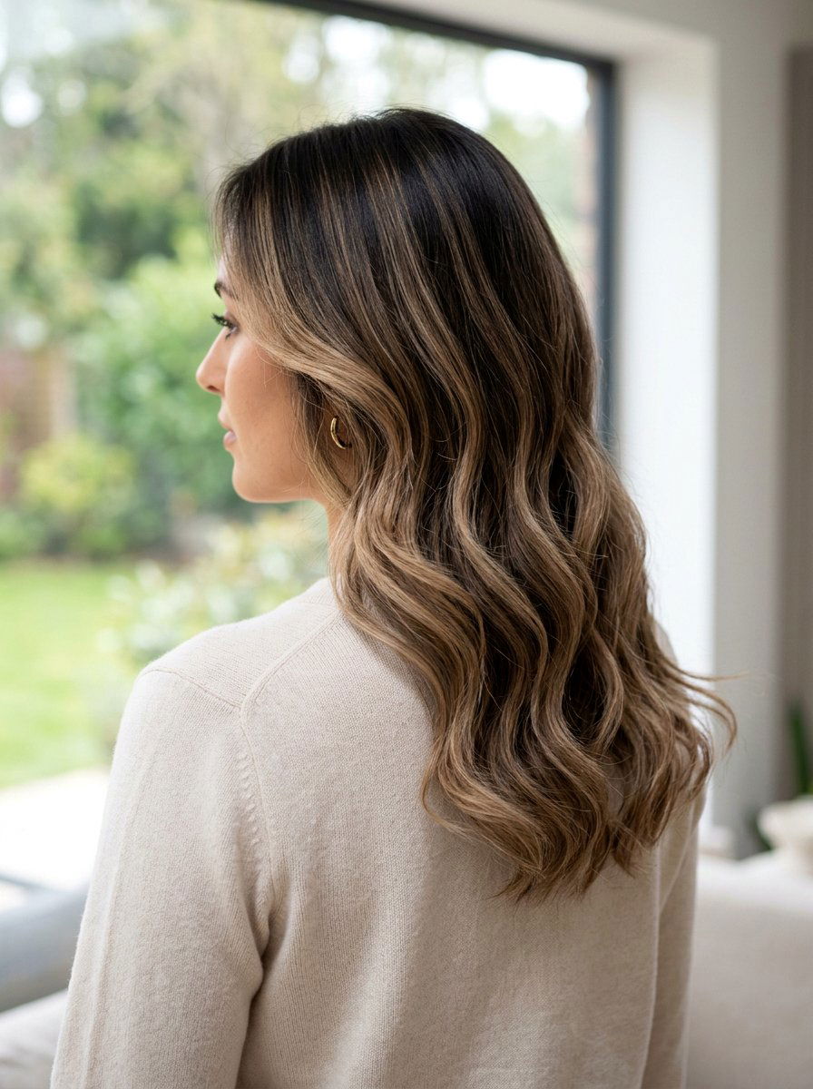 Sandy Beige Balayage On Natural Dark Hair - 20 sandy beige balayage - 20 sandy beige balayage