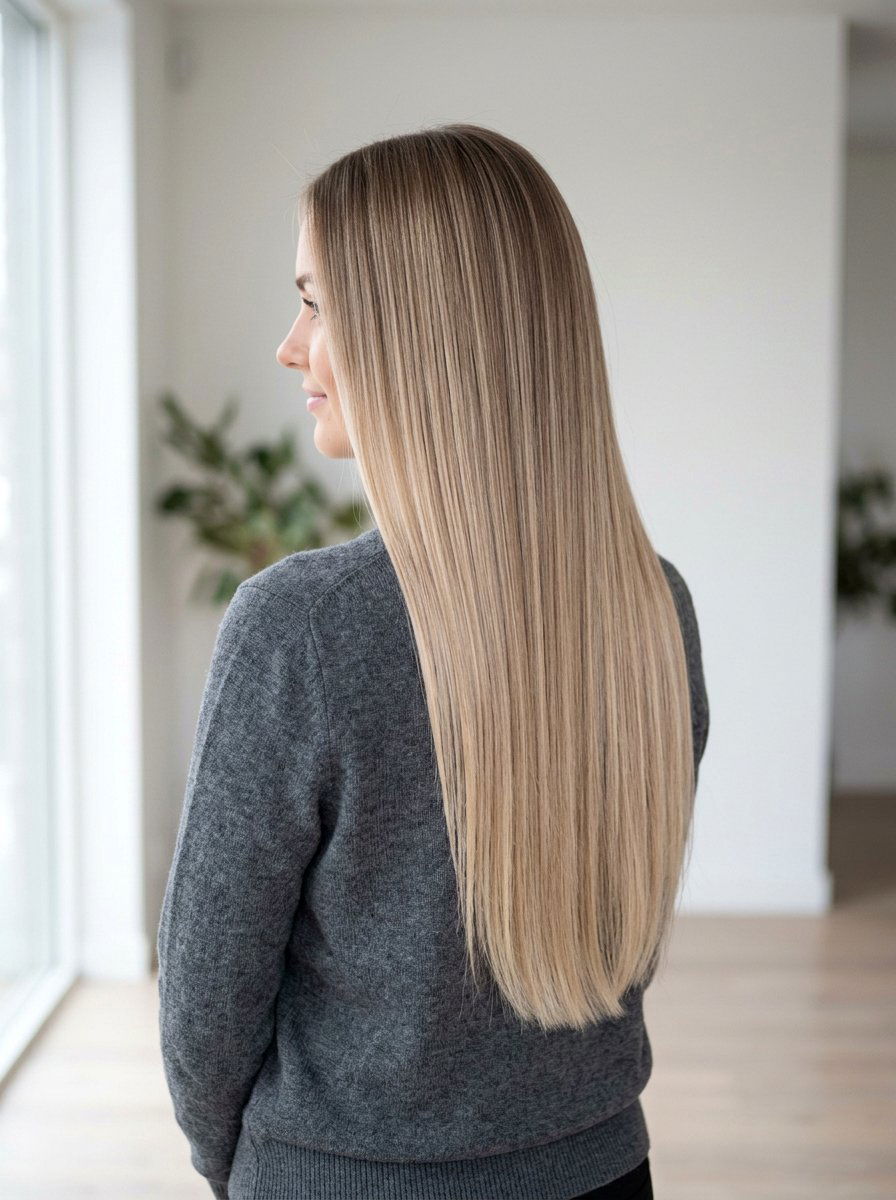 Sandy Beige Balayage On Straight Hair - 20 sandy beige balayage - 20 sandy beige balayage