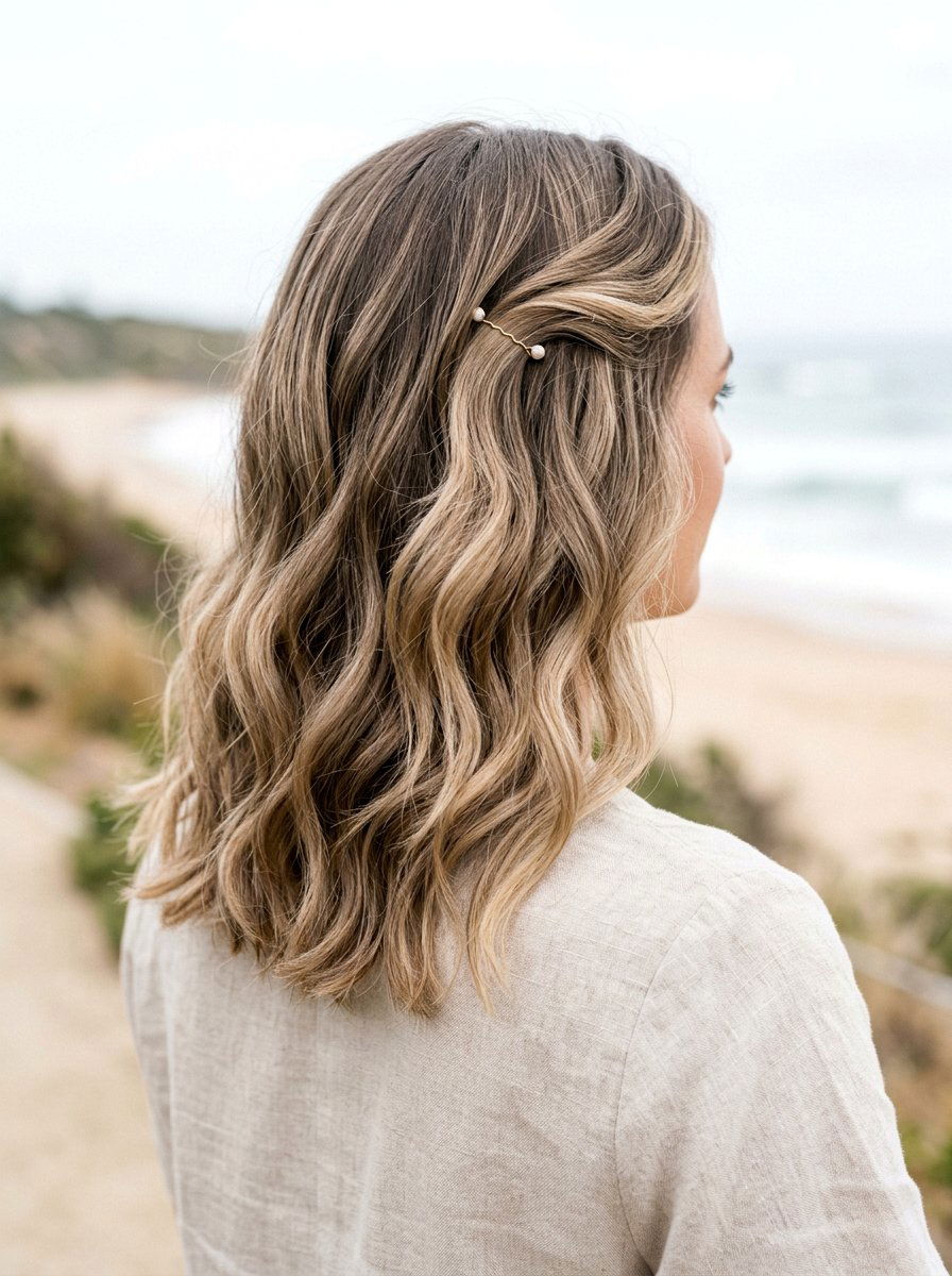 Sandy Beige Balayage With Soft Waves - 20 sandy beige balayage - 20 sandy beige balayage