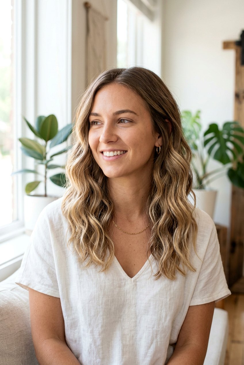 Sandy Beige Balayage on Light Brown Hair - 20 creamy beige balayage - 20 creamy beige balayage