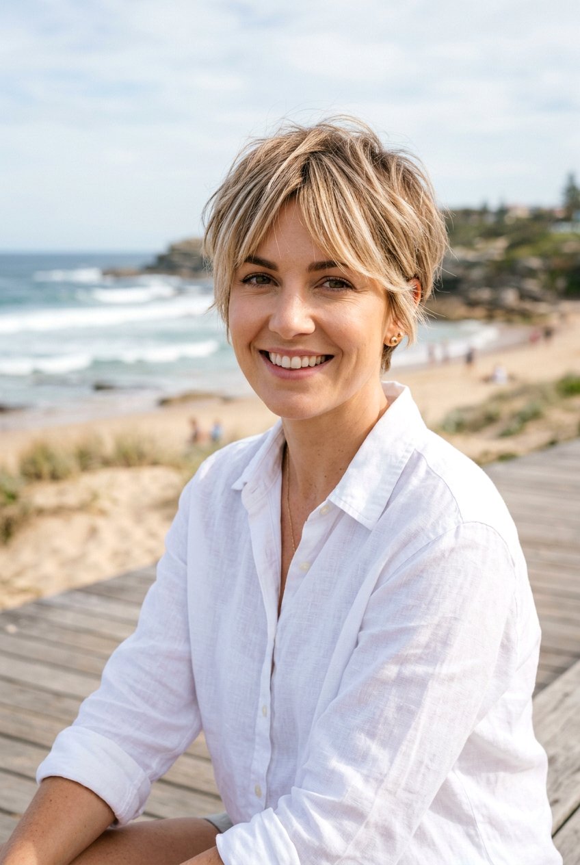 Sandy Blonde Balayage Pixie Cut - 20 modern blonde balayage ideas - 20 modern blonde balayage ideas