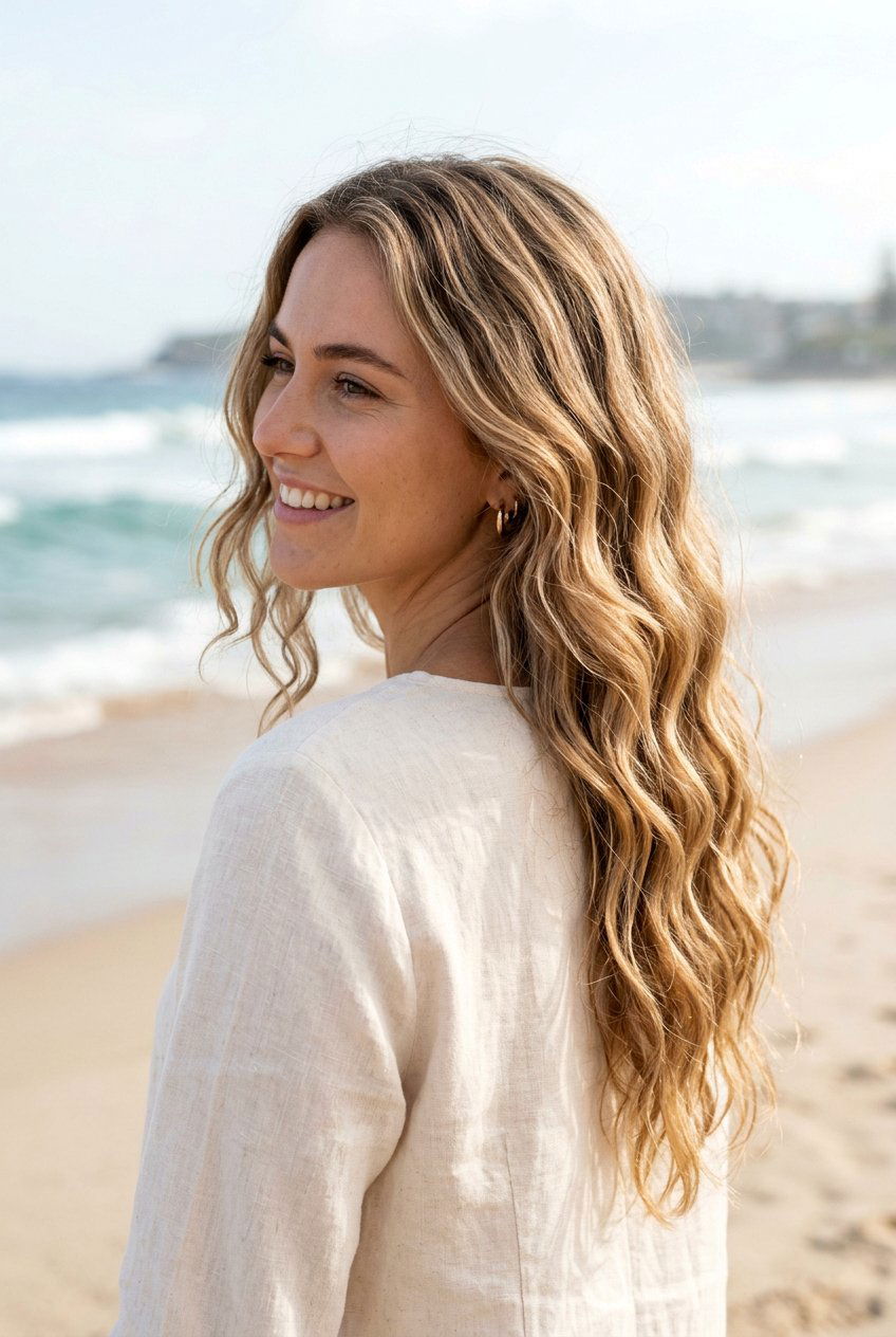 Sandy Blonde Balayage on Wavy Hair - 20 sandy blonde balayage - 20 sandy blonde balayage
