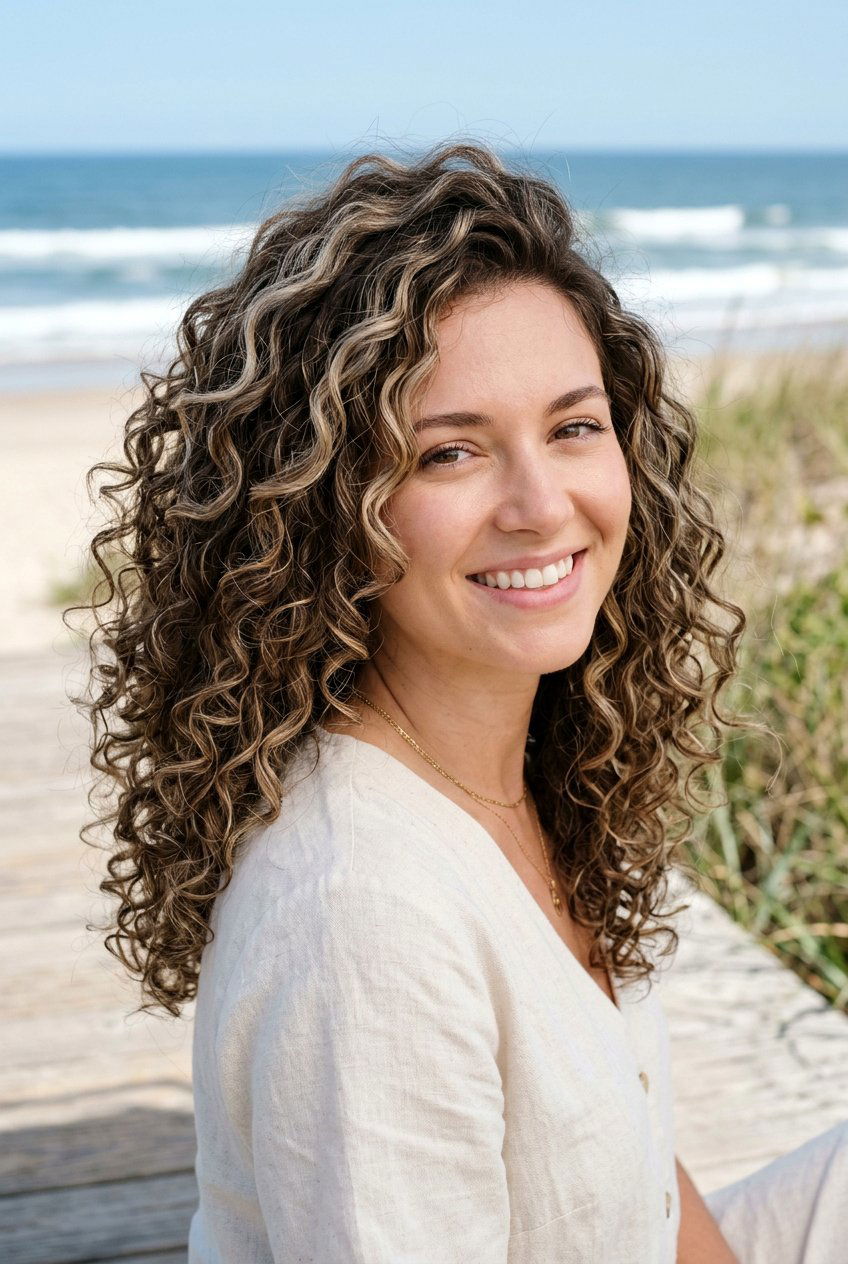 Sandy Blonde Highlights on Curly Hair - 20 blonde highlights for curly hair - 20 blonde highlights for curly hair