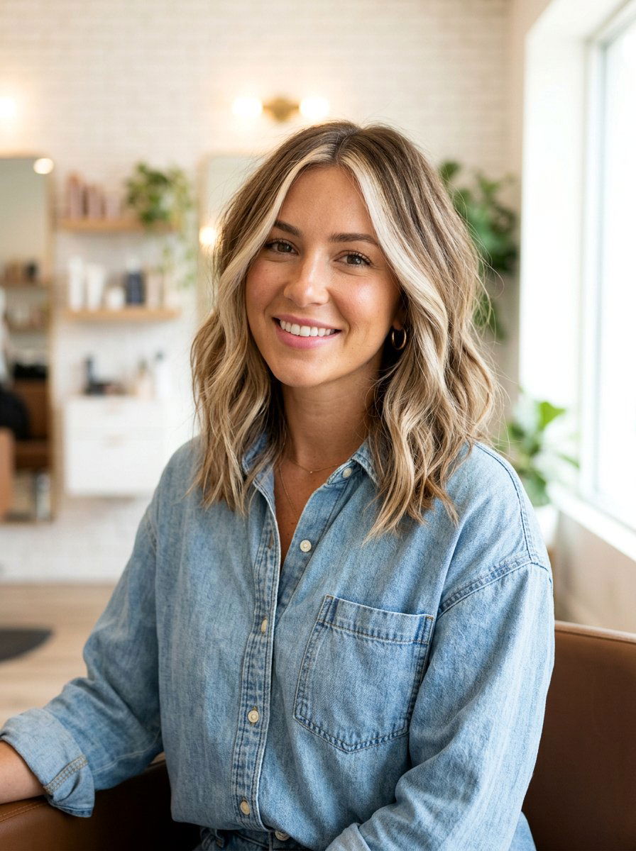 Sandy Blonde Money Piece - 20 subtle money piece for mature women - 20 subtle money piece for mature women