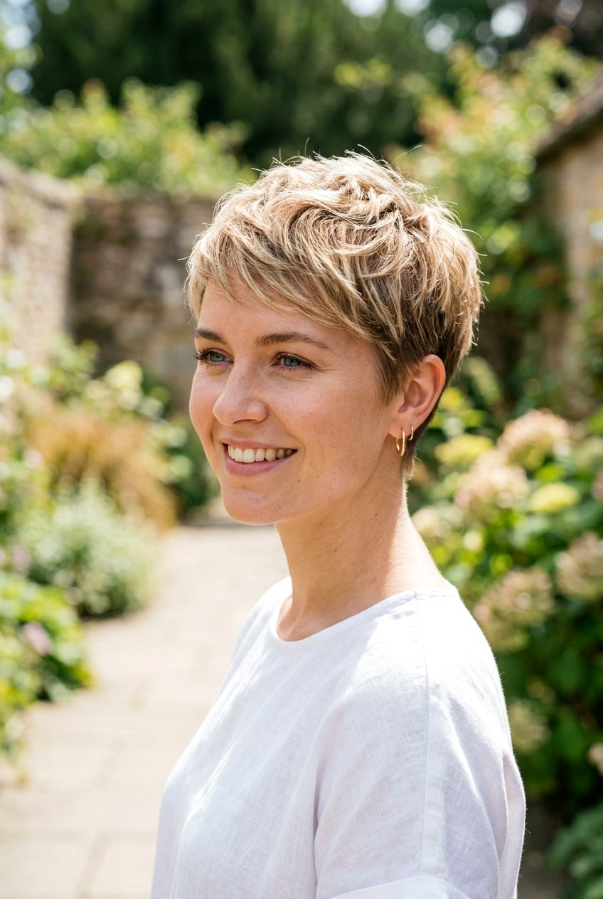 Sandy Blonde Pixie - 20 grandma hair color - 20 grandma hair color