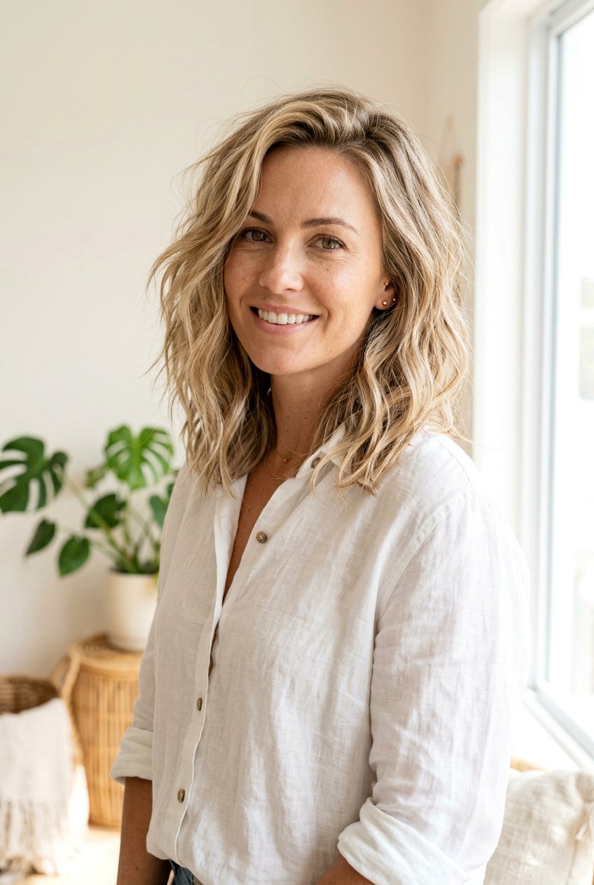 Sandy Blonde Textured Lob - 20 blonde lob balayage ideas - 20 blonde lob balayage ideas